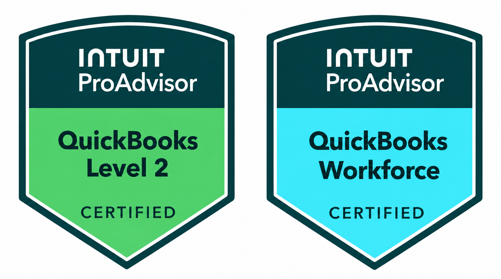 Intuit ProAdvisor QuickBooks Level 2 Certified and QuickBooks Workforce Certified